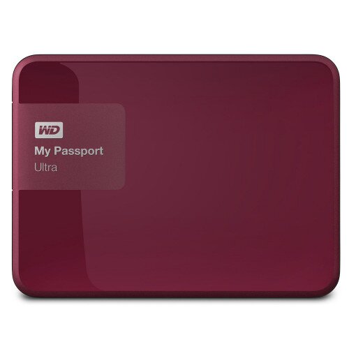 WD My Passport Ultra Portable External Hard Drive - Wild Berry - 1TB