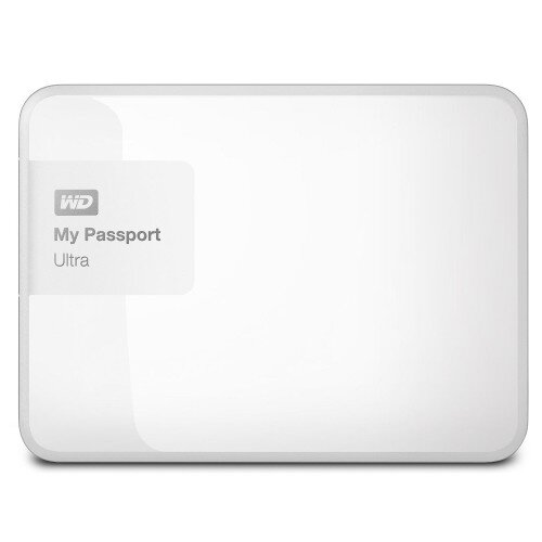 WD My Passport Ultra Portable External Hard Drive - Brilliant White - 1TB