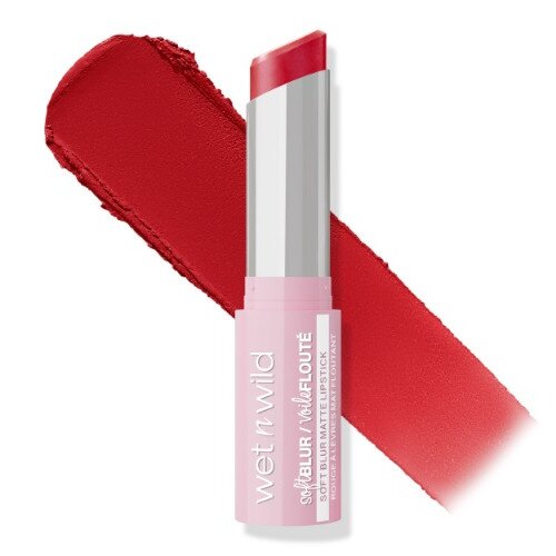 wet n wild Soft Blur Matte Lipstick - Little Red Rosette