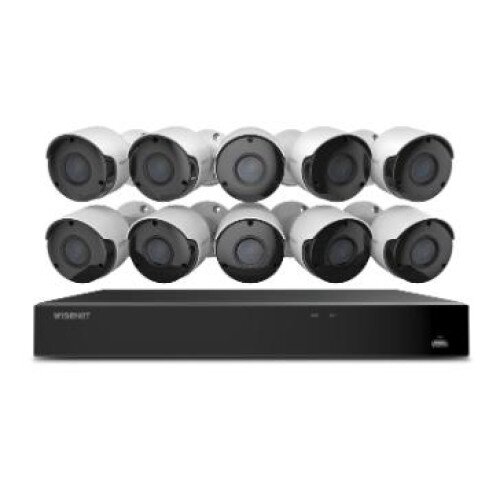 Wisenet 16ch x 10cam 5MP DVR KIT