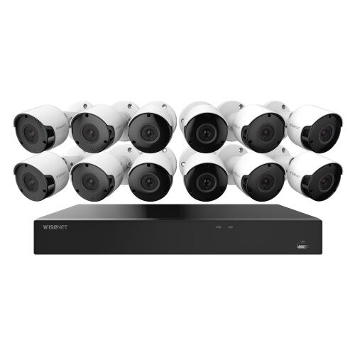 Wisenet 16ch x 12cam 5MP DVR KIT