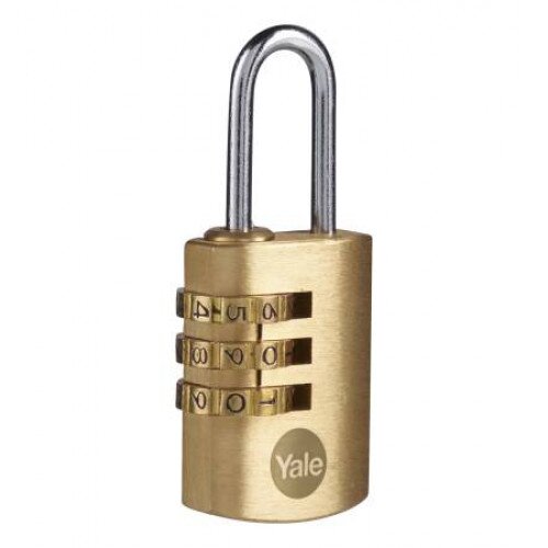 Yale Brass Dial Combination Padlock - 22mm