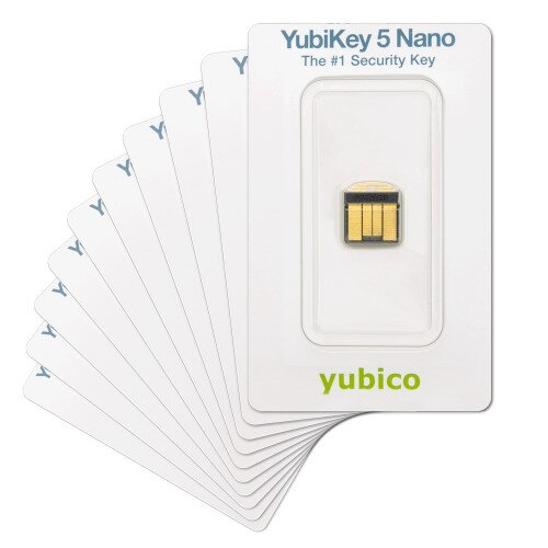 Yubico YubiKey 5 Nano Security Key - 10 Pack