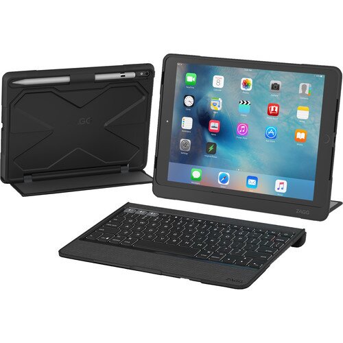 ZAGG Rugged Book Pro Durable Wireless Keyboard & Detachable Case with Stand for Apple 9.7-inch iPad Pro