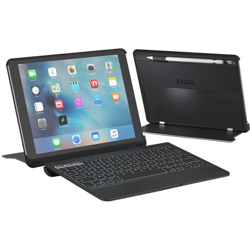 ZAGG Slim Book Pro Wireless Keyboard & Detachable Case with Stand for Apple 9.7-inch iPad Pro
