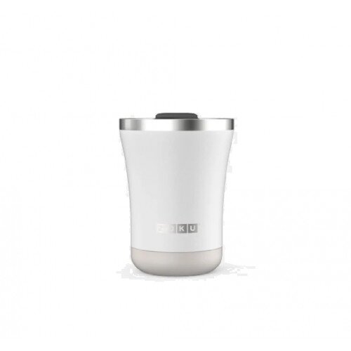 Zoku 12oz 3-in-1 Stainless Steel Tumbler Powder Coated - White