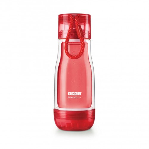 Zoku 12oz Glass Core Bottle - Red