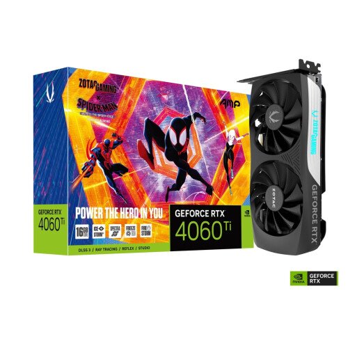 ZOTAC GAMING GEFORCE RTX 4060 Ti 16GB AMP SPIDER-MAN: Across the Spider-Verse Bundle Graphics Card