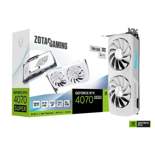 ZOTAC GAMING GeForce RTX 4070 SUPER TWIN EDGE OC WHITE Edition 12GB GDDR6X Graphics Card