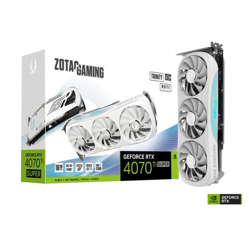 ZOTAC GAMING GeForce RTX 4070 Ti SUPER Trinity OC White Edition 16GB GDDR6X Graphics Card