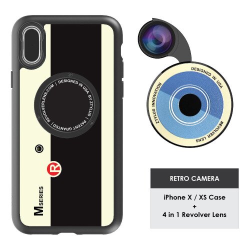 Ztylus Revolver M Series Lens Kit Retro Camera for iPhone X / XS