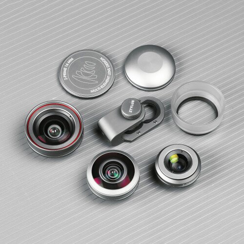 Ztylus Z-Prime Universal MK III 3 + 1 Lens Kit (Super Wide Angle, Wide Angle And Macro Lens+ Lens Adapter) - MK III KIT