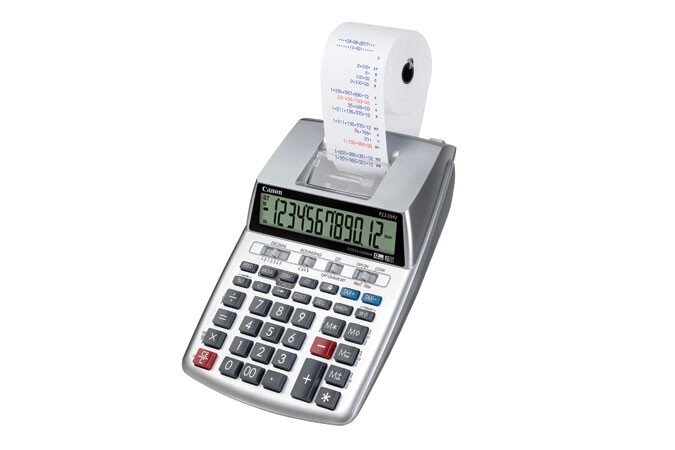 Tax Calculation and Currency Conversion Canon P23-DHV-3 Printing Calculator with Double Check Function 