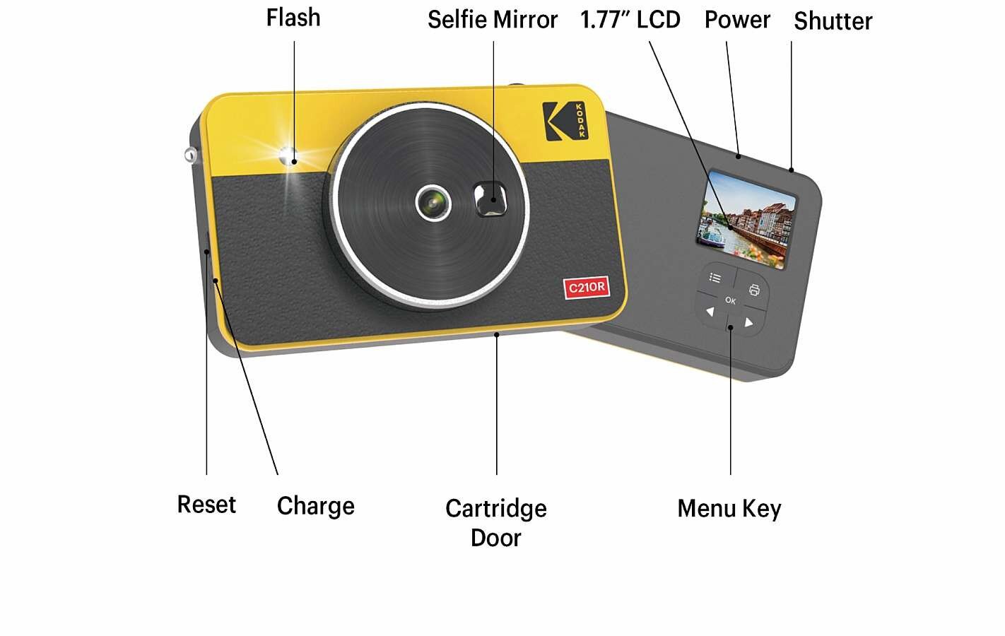 Buy KODAK Mini Shot 2 Retro Instant Camera (C210R) online in UAE