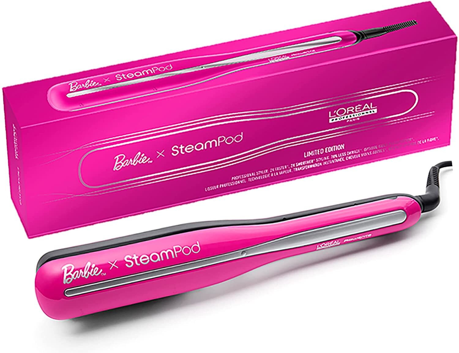 Buy L'Oreal Professionnel Barbie x SteamPod Hair Straightener online in UAE   UAE