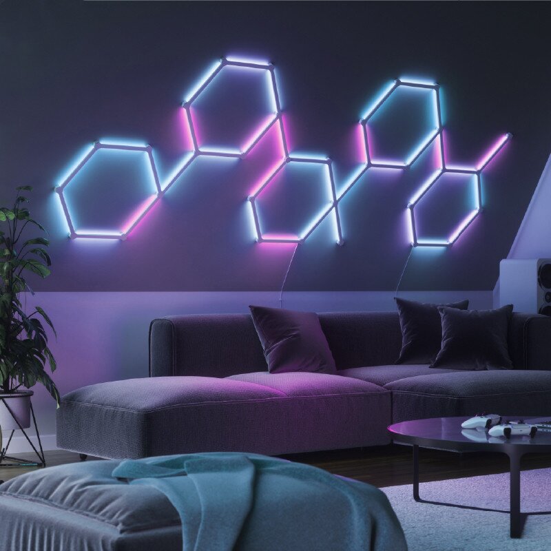 Shop Nanoleaf Lines Modular Color Changing Backlit Smart LED ...