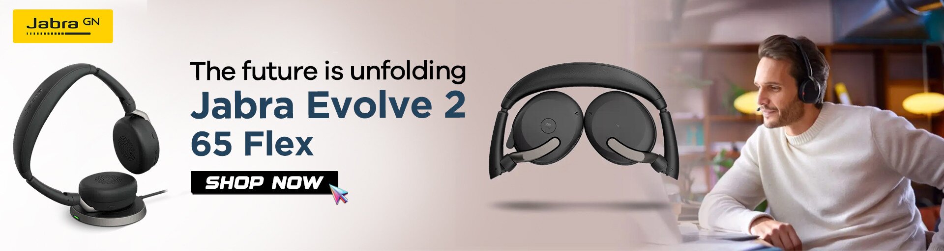 Jabra Evolve2 65 Flex Wireless Stereo Headset